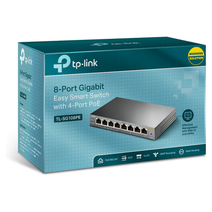 8P TP-LINK TL-SG108PE Metall 4x POE