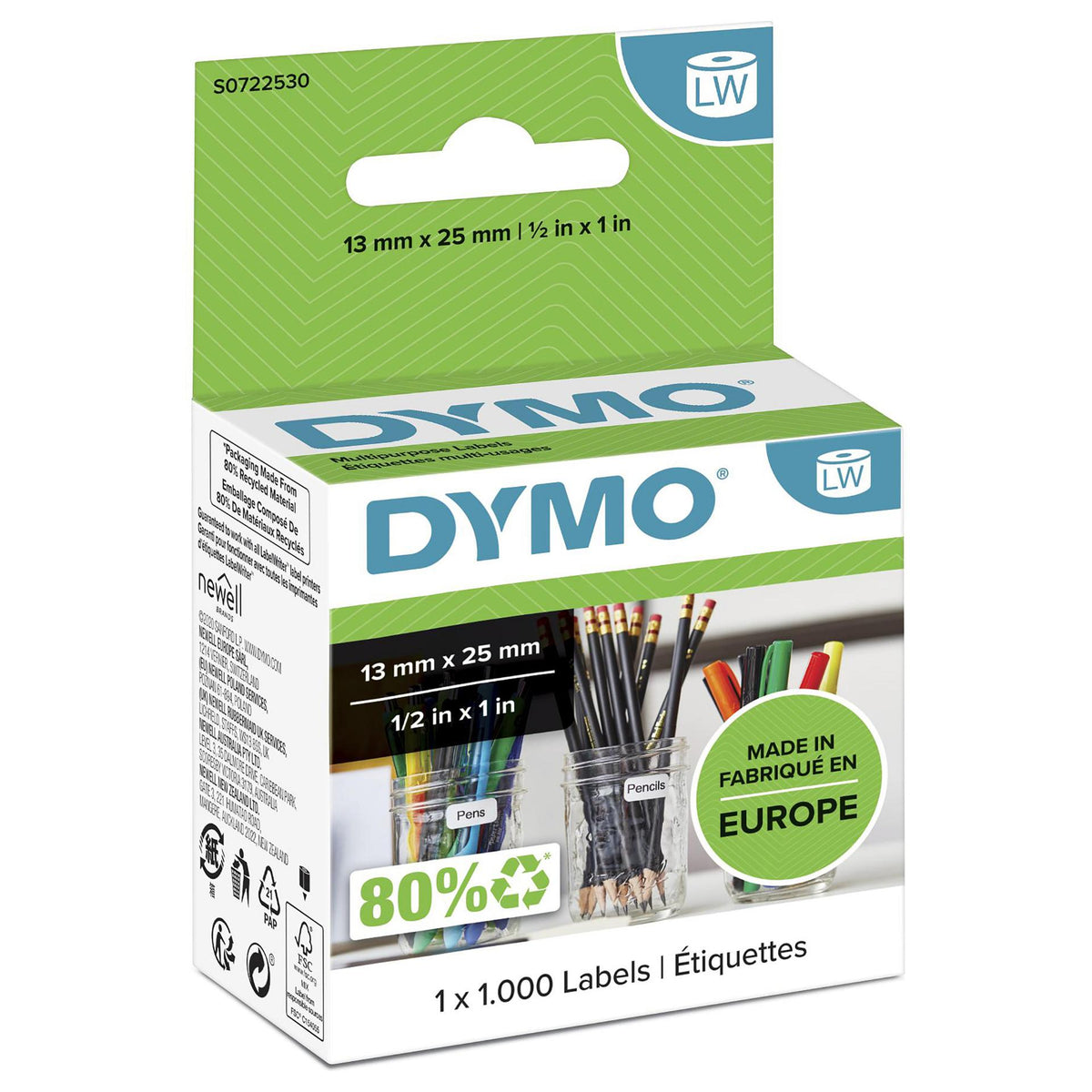 Dymo LabelWriter - Vielzweck Etiketten 12 x 24mm - (S0722530)