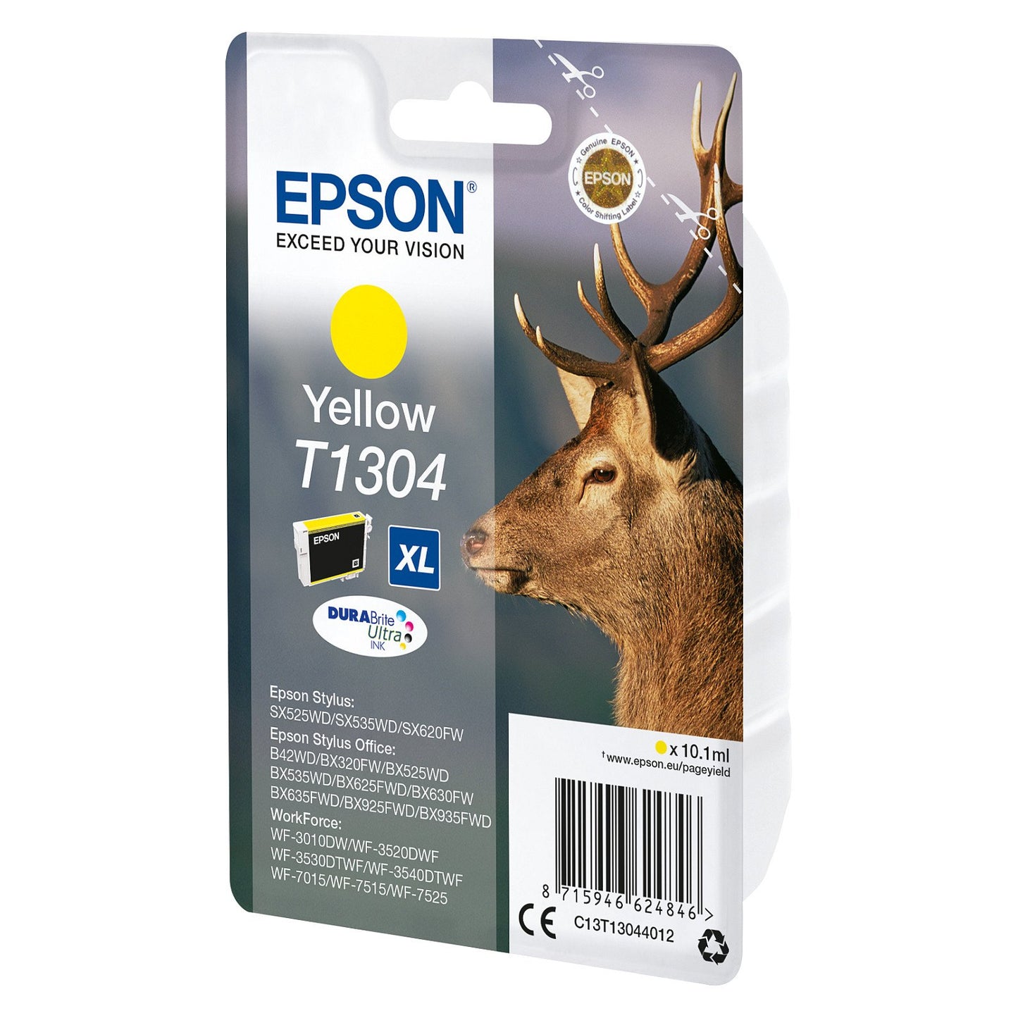 Epson Tinte 1LB T1304 ink cartridge yellow extra high capacity 10.1ml 1-pack blister without alarm - DURABrite Ultra Ink