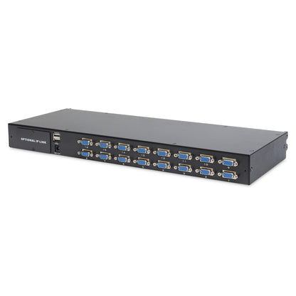 Digitus 19" LCD KVM Konsole, 16-Port VGA, deutsche Tastatur