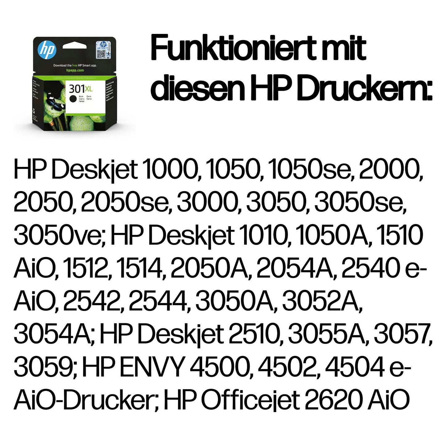 HP Tinte 301XL CH563EE Schwarz