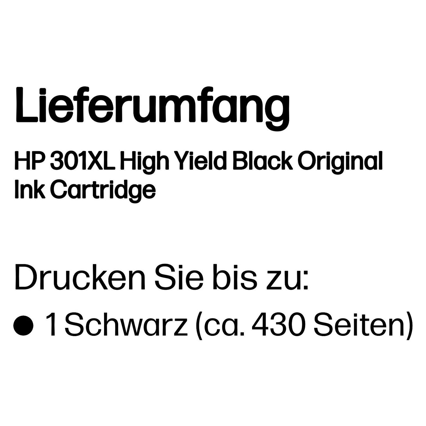 HP Tinte 301XL CH563EE Schwarz