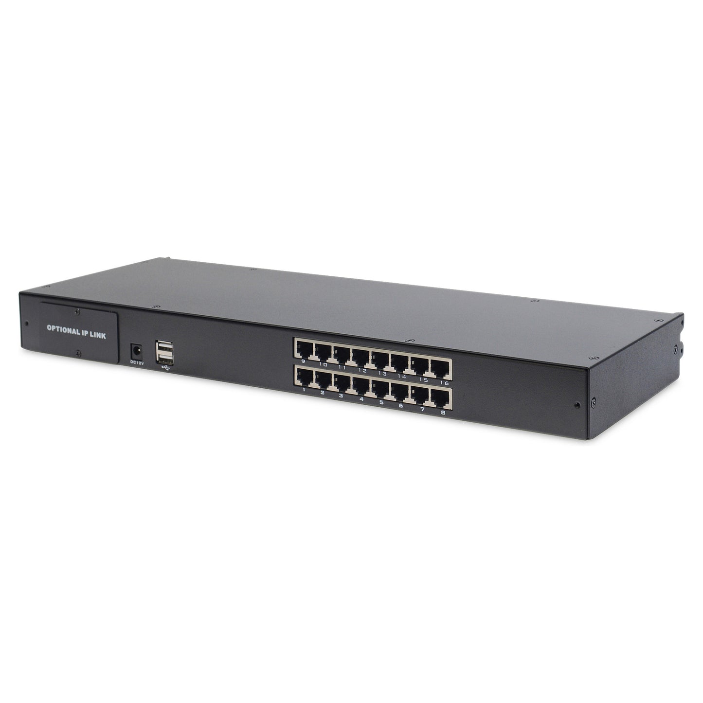 Digitus 19" LCD KVM Konsole, 16-Port CAT5, deutsche Tastatur