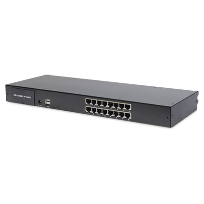 Digitus 19" LCD KVM Konsole, 16-Port CAT5, deutsche Tastatur