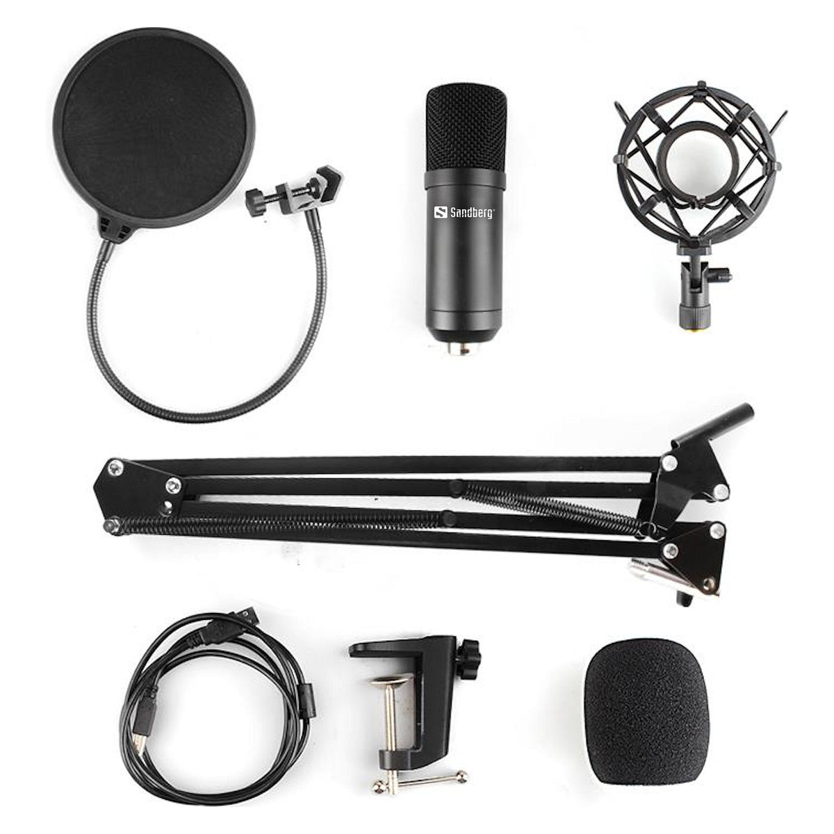 Broadcast Sandberg Streamer USB Microphone Kit