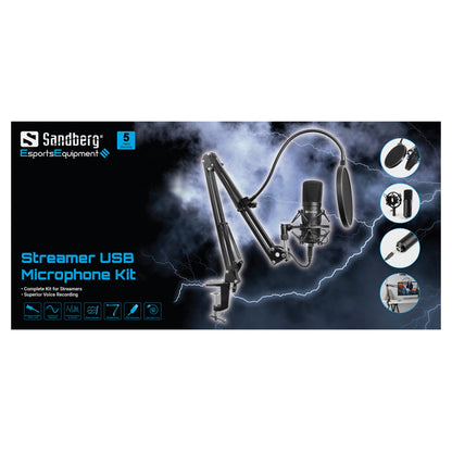 Broadcast Sandberg Streamer USB Microphone Kit