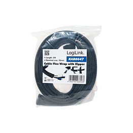 LogiLink Kabelschlauch schwarz 2m