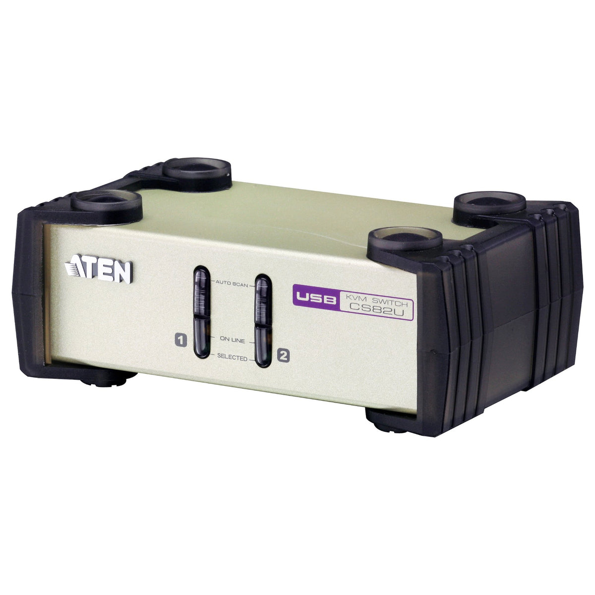 KVM Desktop Switch 2-Port USB - PS/2 VGA KVM Switch (KVM Cables included) ATEN