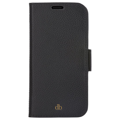 dbramante1928 New York - Flip-Hlle fr Mobiltelefon - 2-in-1 - Vollnarbenleder - Night Black - fr Apple iPhone 11, XR