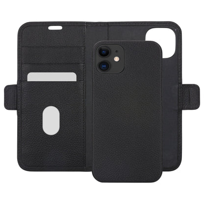 dbramante1928 New York - Flip-Hlle fr Mobiltelefon - 2-in-1 - Vollnarbenleder - Night Black - fr Apple iPhone 11, XR
