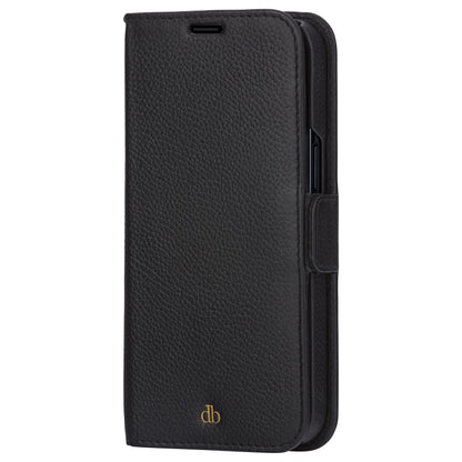 dbramante1928 New York - Flip-Hlle fr Mobiltelefon - 2-in-1 - Vollnarbenleder - Night Black - fr Apple iPhone 11, XR