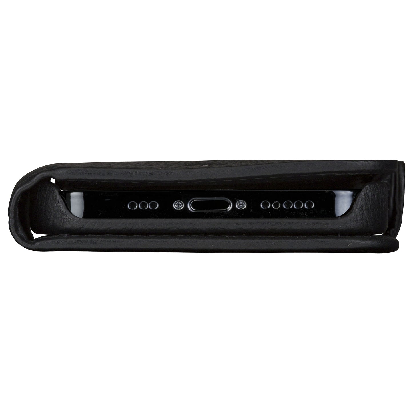 dbramante1928 New York - Flip-Hlle fr Mobiltelefon - 2-in-1 - Vollnarbenleder - Night Black - fr Apple iPhone 11, XR