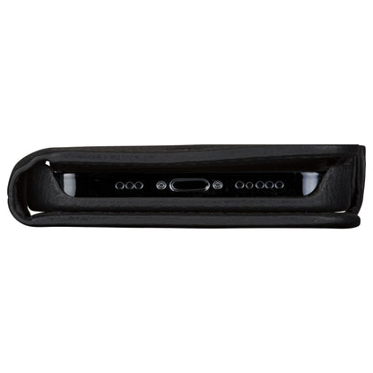 dbramante1928 New York - Flip-Hlle fr Mobiltelefon - 2-in-1 - Vollnarbenleder - Night Black - fr Apple iPhone 11, XR