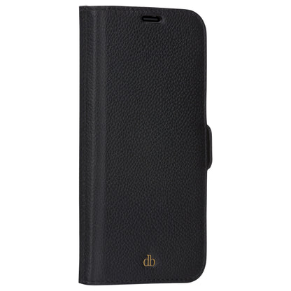 dbramante1928 New York - Flip-Hlle fr Mobiltelefon - 2-in-1 - Vollnarbenleder - Night Black - fr Apple iPhone 11, XR