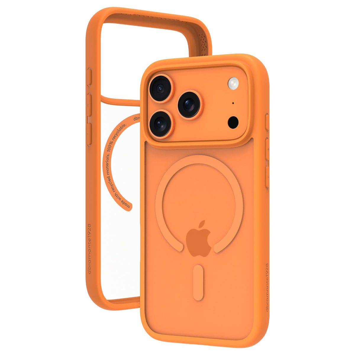 dbramante1928 Grenen - Hintere Abdeckung fr Mobiltelefon - MagSafe-Kompatibilitt - Kunststoff - orange - fr Apple