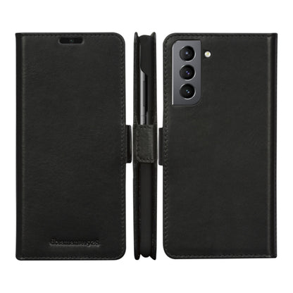 dbramante1928 Lynge - Flip-Hlle fr Mobiltelefon - genarbtes Leder - Schwarz - fr Samsung Galaxy S21+ 5G