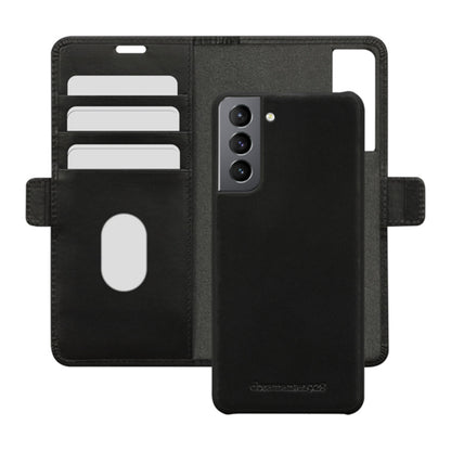 dbramante1928 Lynge - Flip-Hlle fr Mobiltelefon - genarbtes Leder - Schwarz - fr Samsung Galaxy S21+ 5G