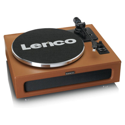 Lenco LS-430 Plattenspieler 4x Lautsprechern BT braun