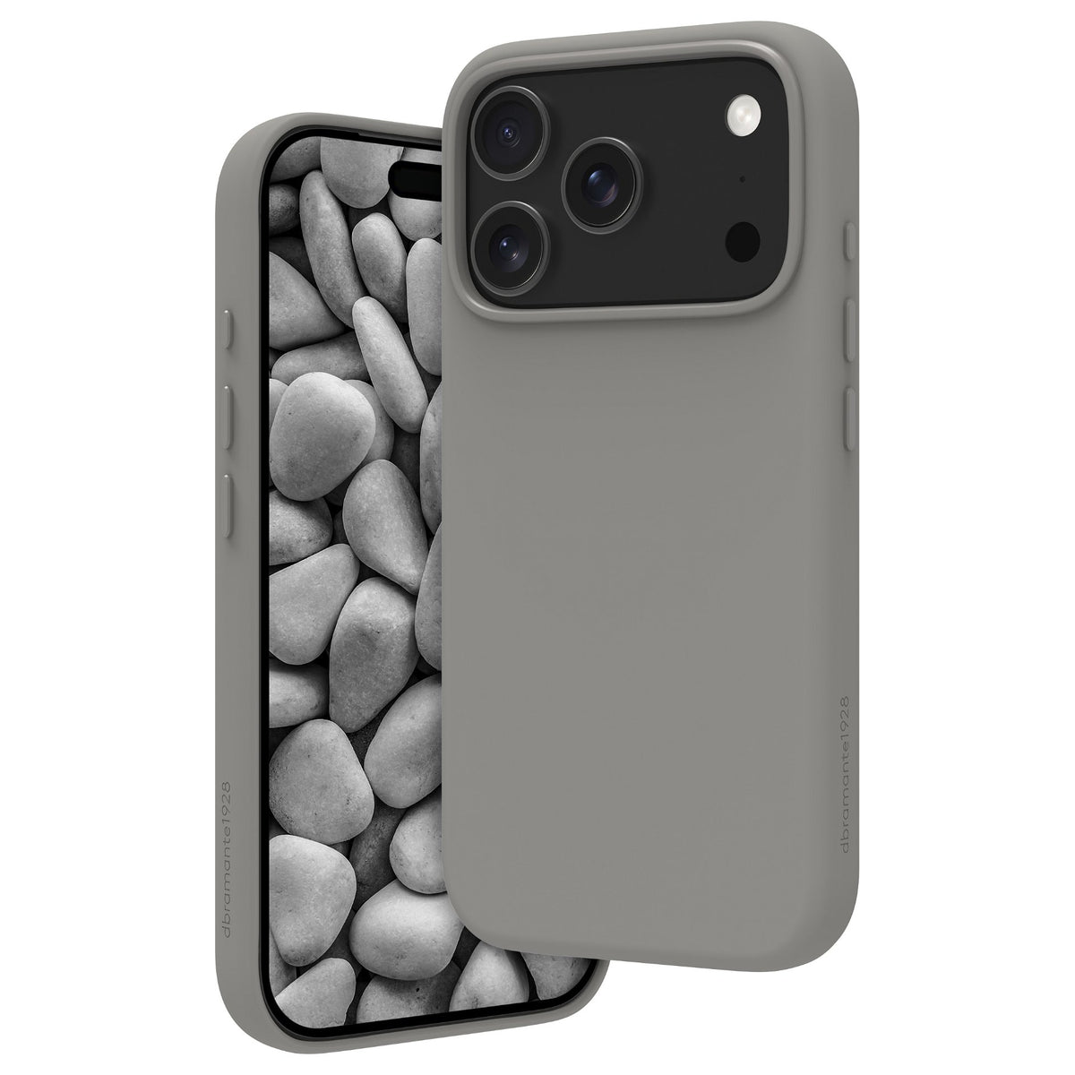 dbramante1928 Roskilde ICON - Hintere Abdeckung fr Mobiltelefon - MagSafe-Kompatibilitt - Kunststoff - Flussstein - fr Apple iPhone 17 Pro