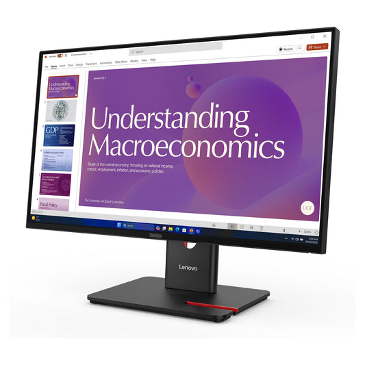 60,5cm/23,8" (1920x1080) Lenovo ThinkVision T24D-40 16:9 FHD IPS 4ms 120Hz HDMI DisplayPort USB-C USB LAN VESA Speaker Black