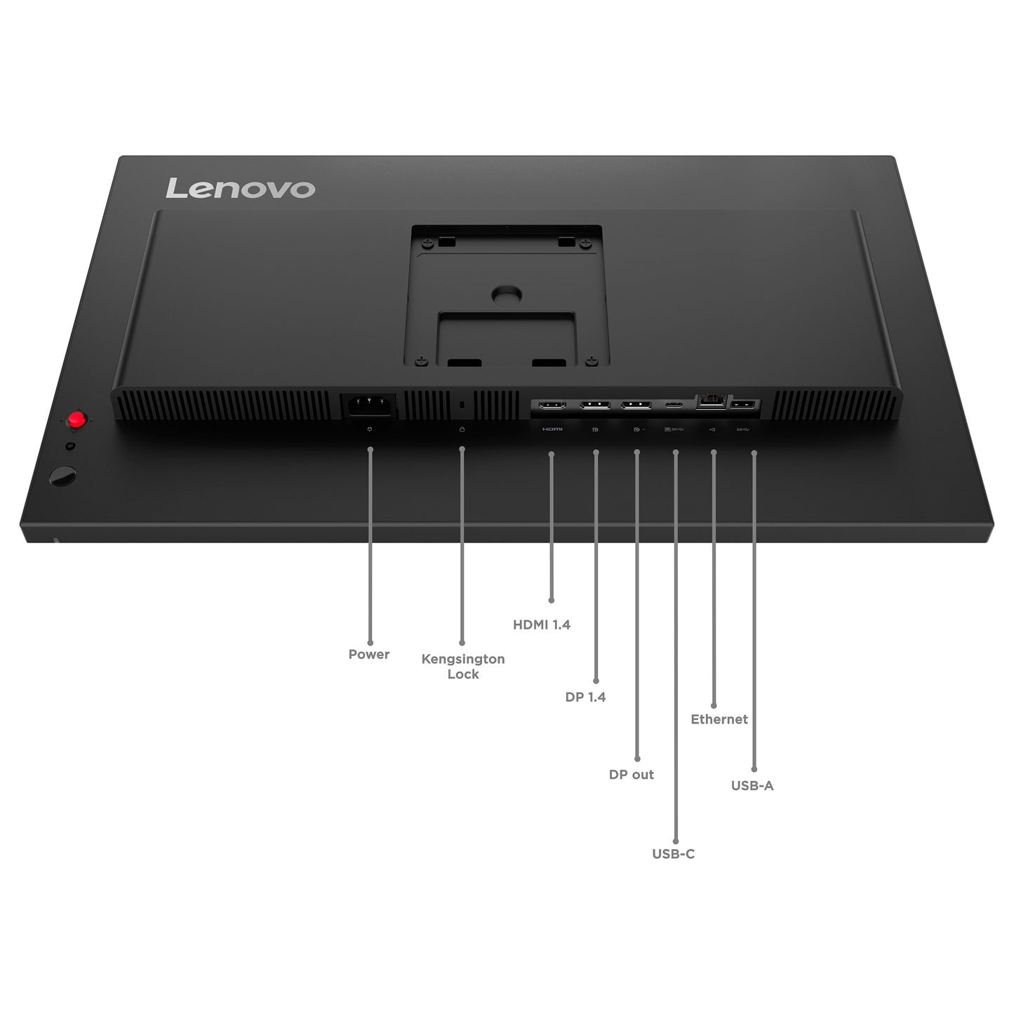 60,5cm/23,8" (1920x1080) Lenovo ThinkVision T24D-40 16:9 FHD IPS 4ms 120Hz HDMI DisplayPort USB-C USB LAN VESA Speaker Black