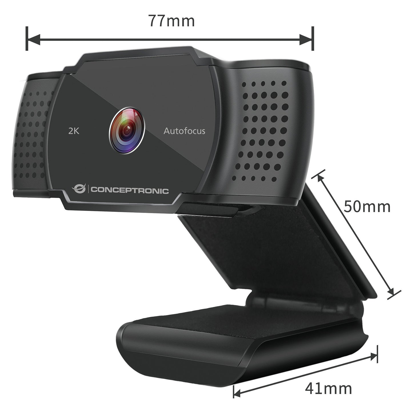 CONCEPTRONIC Webcam USB-A2.0 72° 2K/30Hz SuperHD+Mikro sw