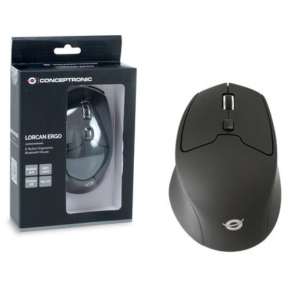 CONCEPTRONIC Maus Wireless BT5.2/6Btns ERGO schwarz