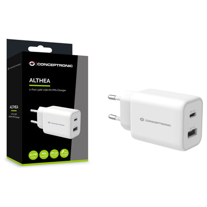 CONCEPTRONIC Ladegerät 2Port USB-C/-A 33WPD3.0/PPS ws