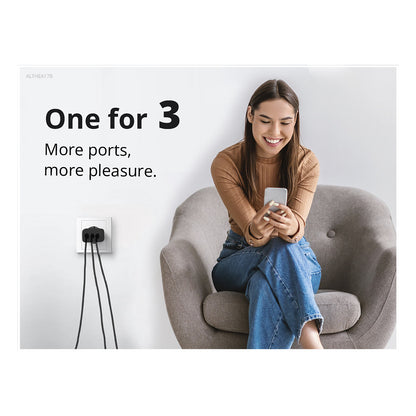 CONCEPTRONIC Ladegerät 3Port GaN 2xUSB-C/1xA 67WPD3.0/PPS sw