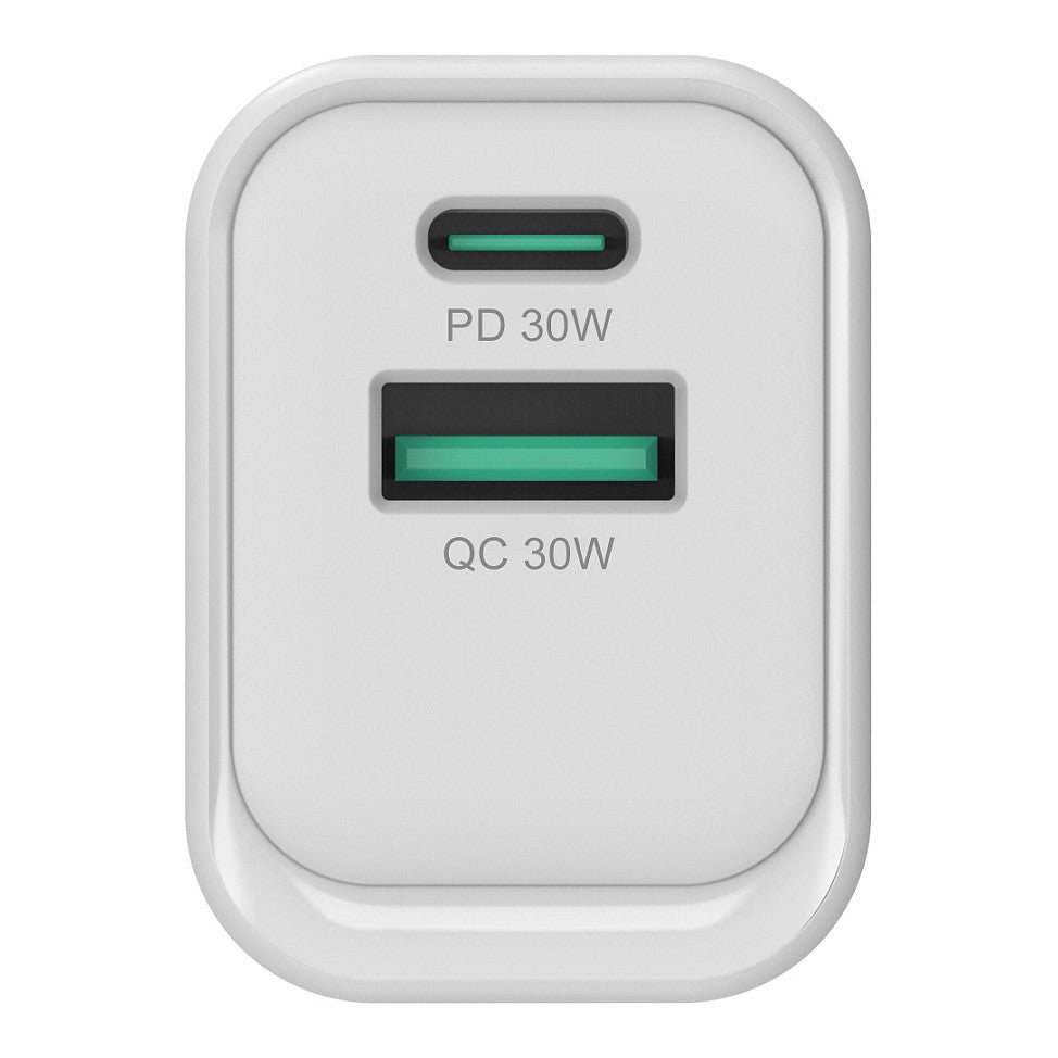 CONCEPTRONIC Ladegerät 2Port GaN USB-C/-A 33WPD3.0/PPS ws