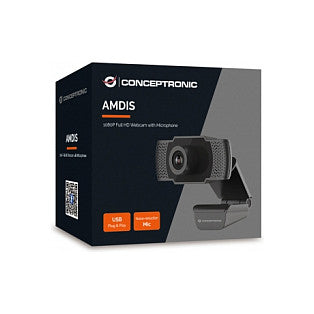 CONCEPTRONIC Webcam USB-A2.0 90° 1080P/30Hz FullHD +Mikro sw