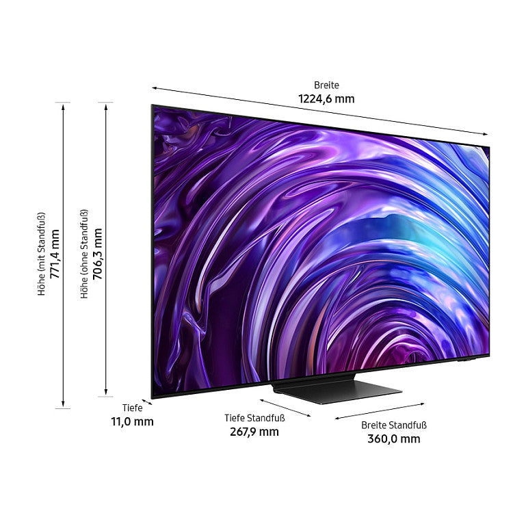 138,0cm/55" (3840x2160) Samsung GQ55S95DATXZG 16:9 OLED 100Hz HDMI USB WLAN Bluetooth HDR10+ Speaker Graphite Black