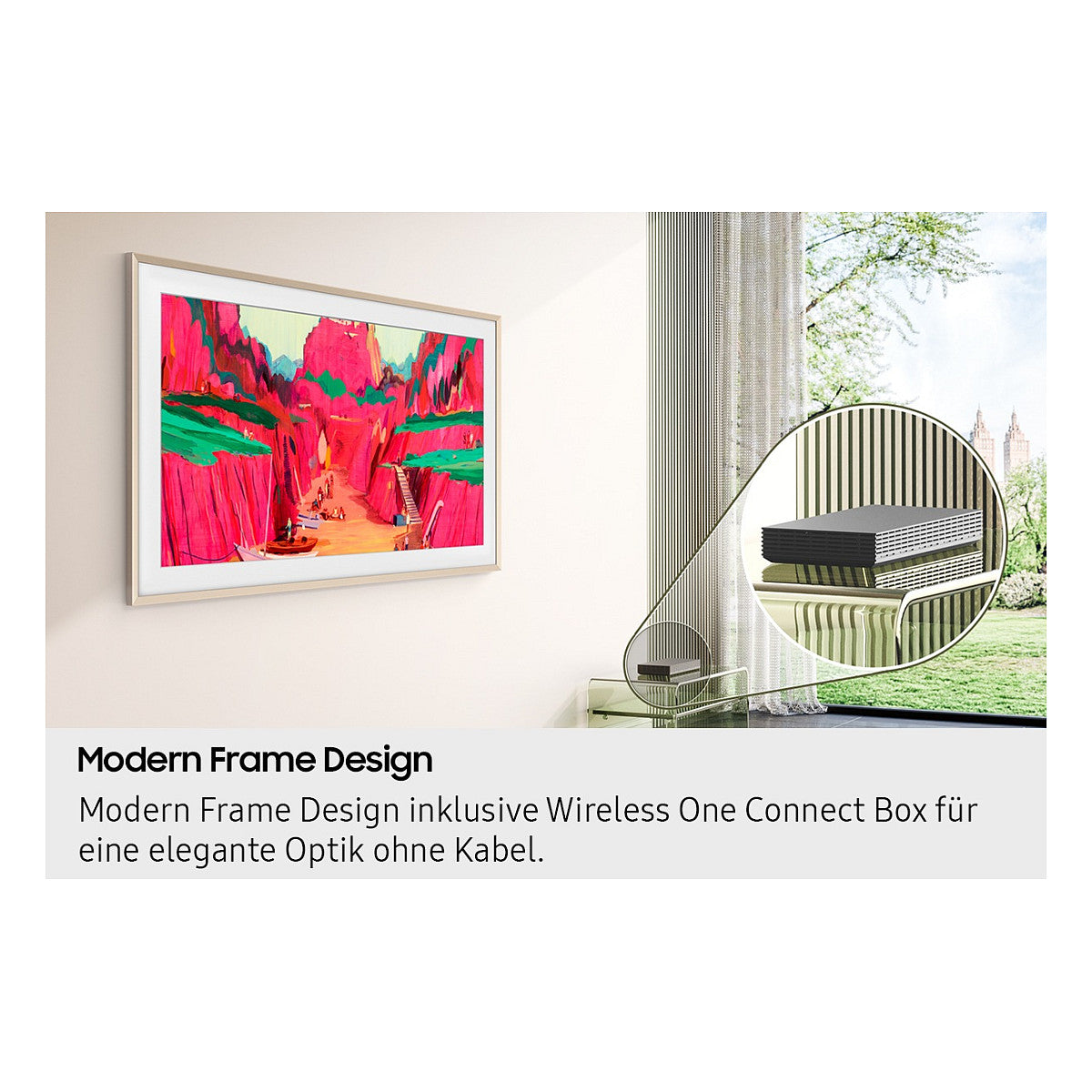 163,0cm/65" (3840x2160) Samsung The Frame GQ65LS03FWUXZG 16:9 QLED 100Hz HDMI USB WLAN Bluetooth HDR10+ Speaker White