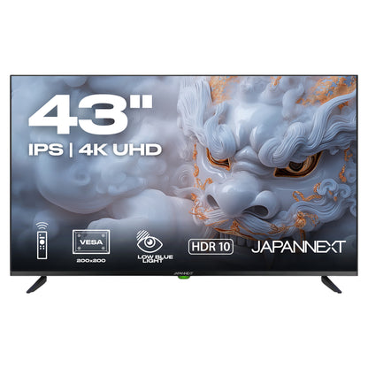 109,2cm/43" (3840x2160) JAPANNEXT JN-IPS430UHD60F 16:9 IPS 60Hz HDMI USB WLAN Speaker Black