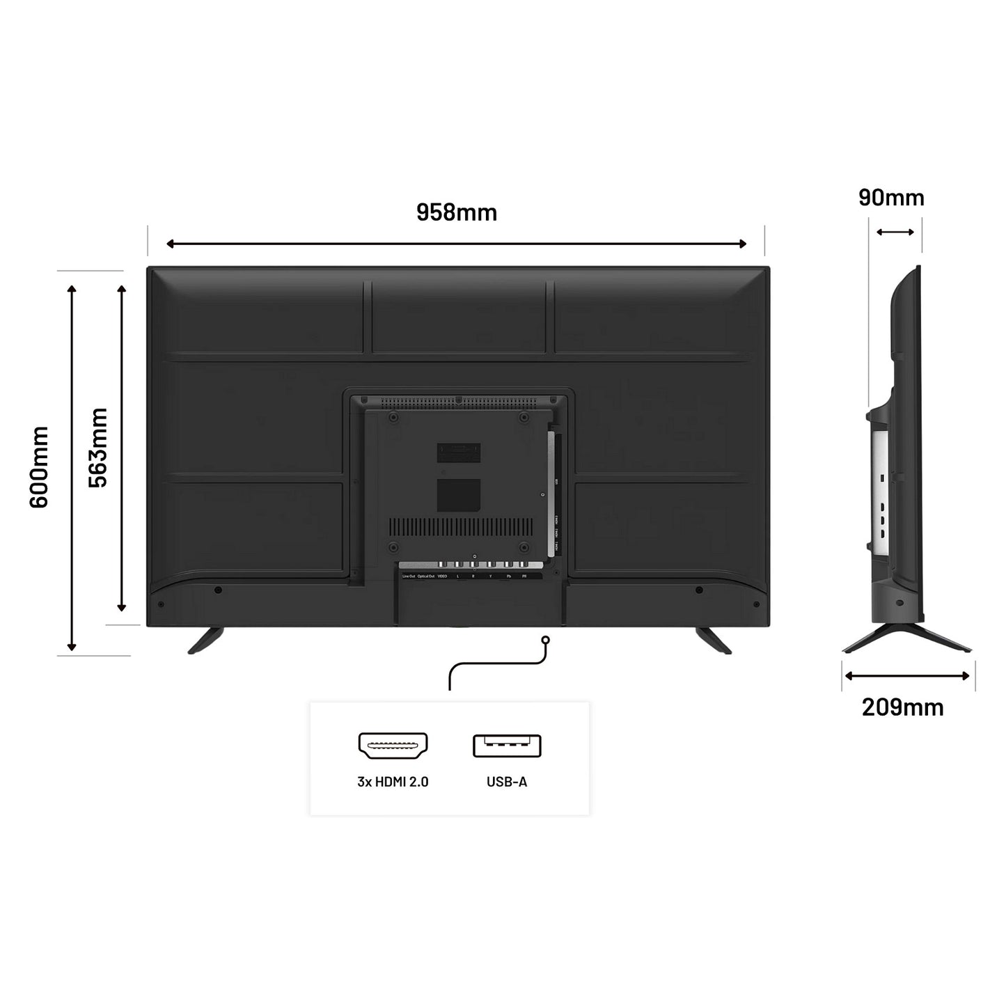 109,2cm/43" (3840x2160) JAPANNEXT JN-IPS430UHD60F 16:9 IPS 60Hz HDMI USB WLAN Speaker Black