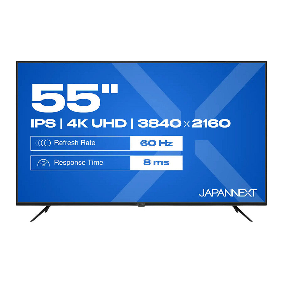 139,0cm/55" (3840x2160) JAPANNEXT JN-IPS550UHD60F 16:9 IPS 60Hz HDMI USB WLAN Speaker Black