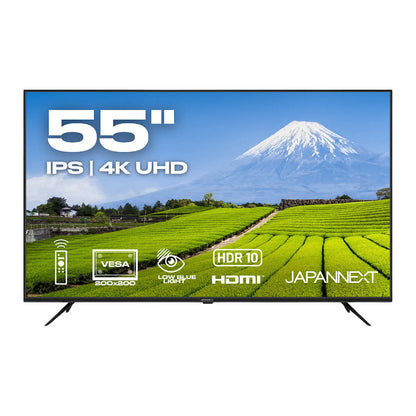 139,0cm/55" (3840x2160) JAPANNEXT JN-IPS550UHD60F 16:9 IPS 60Hz HDMI USB WLAN Speaker Black