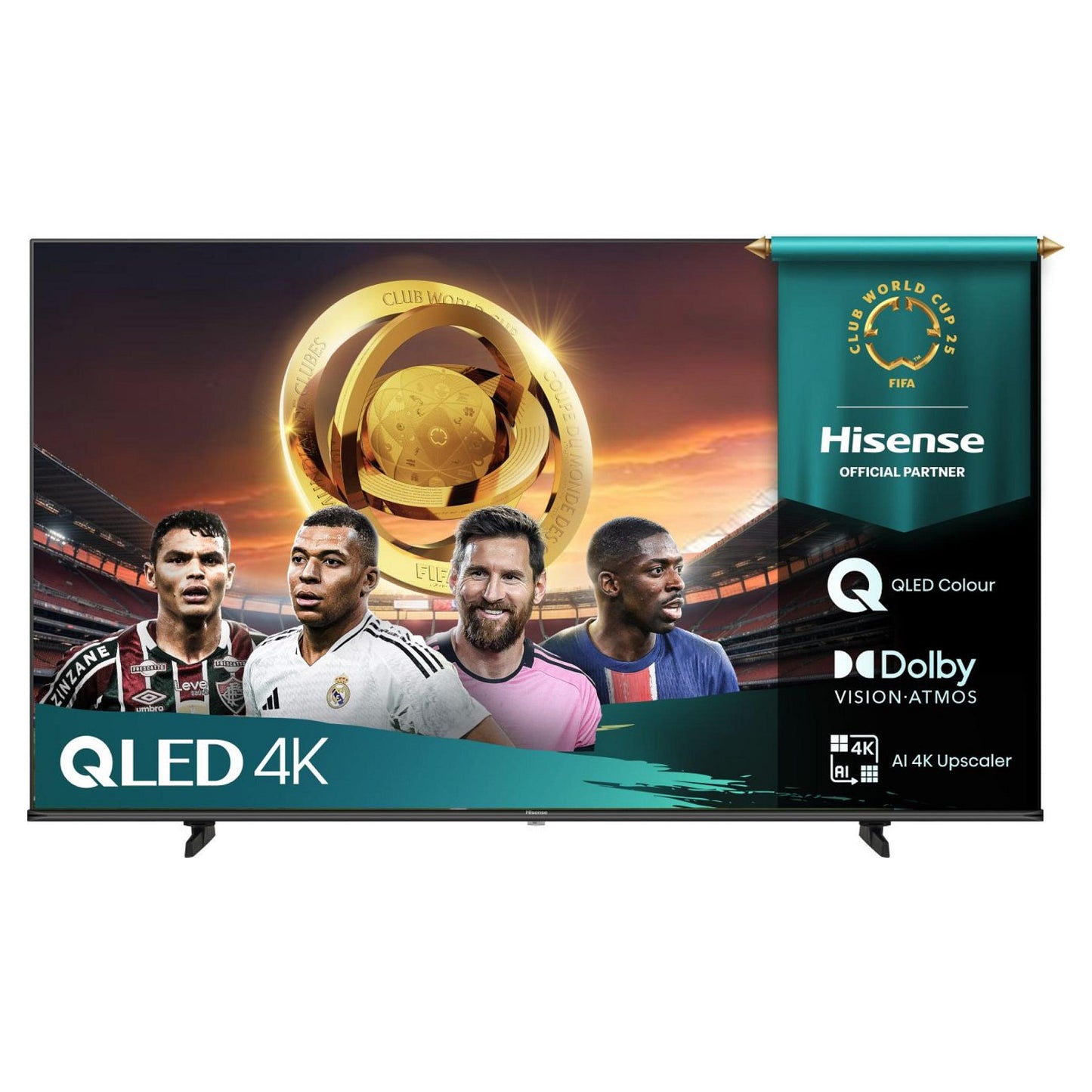 189cm/75" (3840x2160) Hisense 75E77Q 16:9 QLED 8ms 60Hz 3x HDMI 2x USB LAN WLAN Triple-Tuner HDR10+ Dolby Vision Alexa VIDAA Black