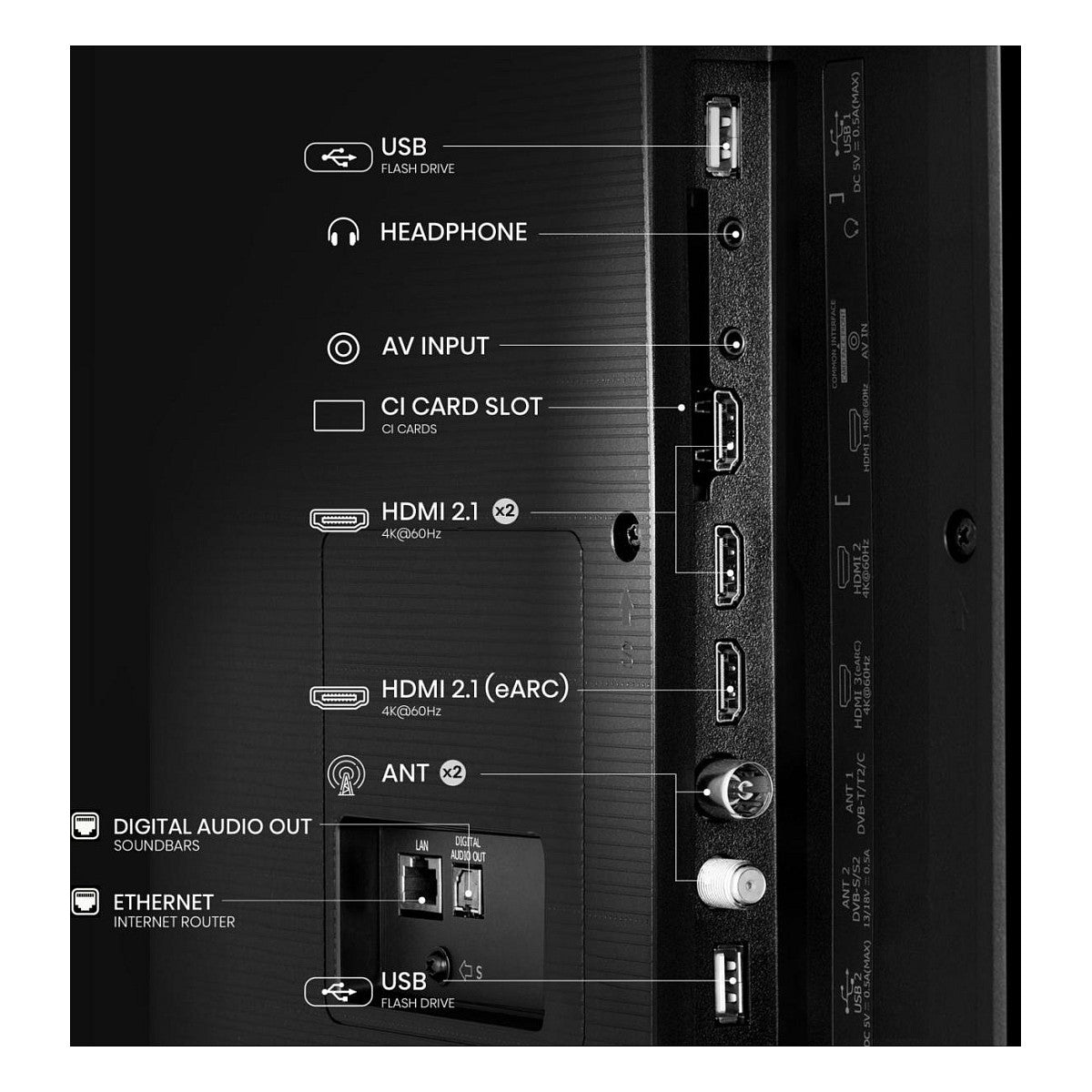189cm/75" (3840x2160) Hisense 75E77Q 16:9 QLED 8ms 60Hz 3x HDMI 2x USB LAN WLAN Triple-Tuner HDR10+ Dolby Vision Alexa VIDAA Black