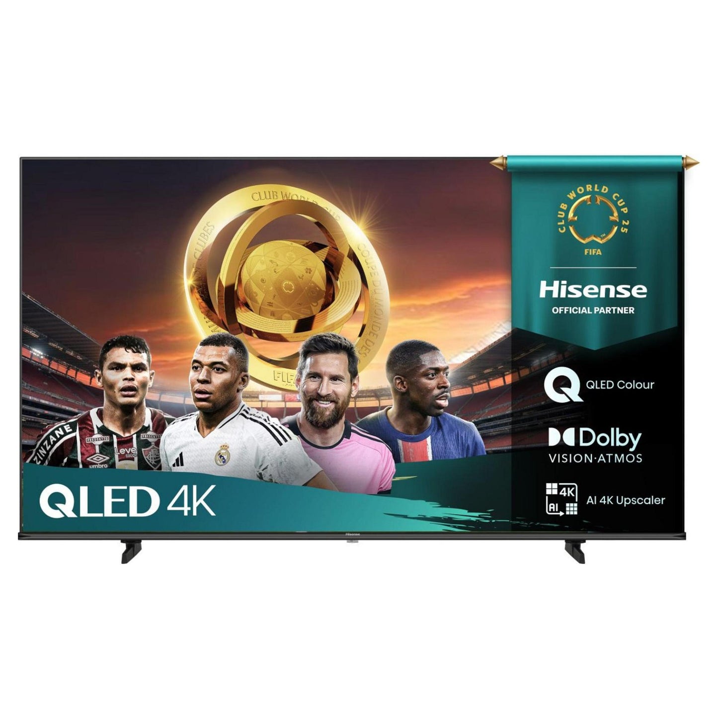 189cm/75" (3840x2160) Hisense 75E77Q 16:9 QLED 8ms 60Hz 3x HDMI 2x USB LAN WLAN Triple-Tuner HDR10+ Dolby Vision Alexa VIDAA Black