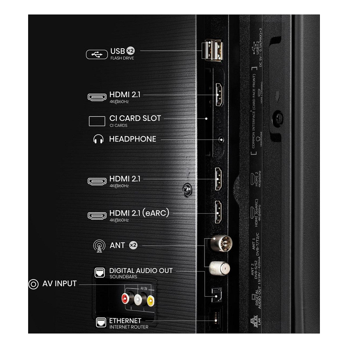 146cm/58" (3840x2160) Hisense 58E77Q 16:9 QLED 8ms 60Hz 3x HDMI 2x USB LAN WLAN Triple-Tuner HDR10+ Dolby Vision Alexa VIDAA Black