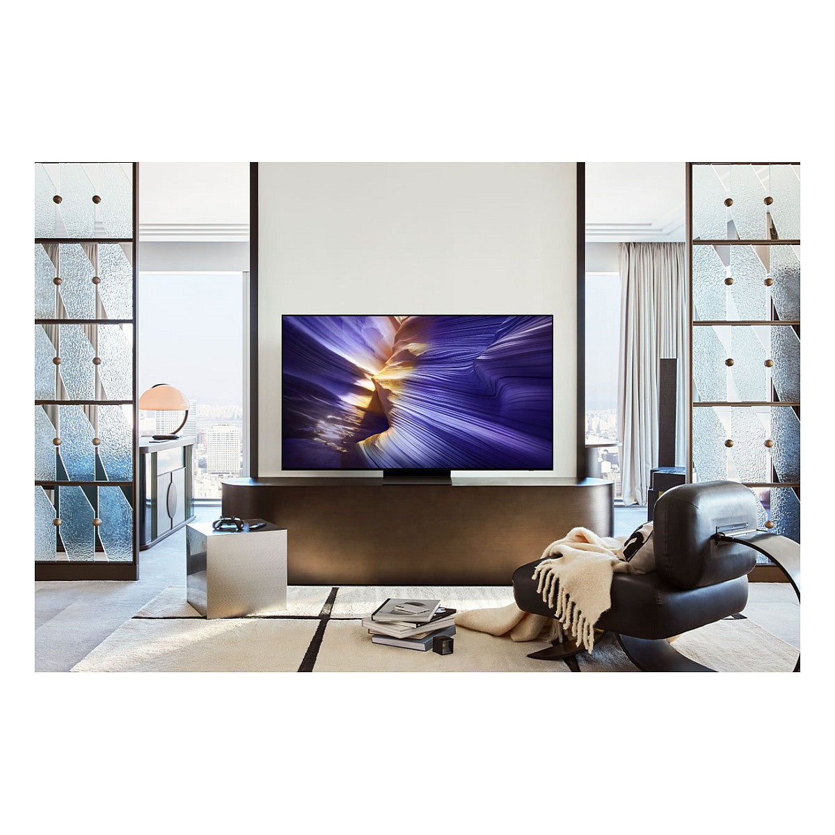 138cm/55" (3840x2160) Samsung GQ55S90FAE 16:9 OLED 144Hz 4x HDMI 2.1 2x USB LAN WLAN Twin-Tuner Dolby Atmos HDR10+ Titan Black