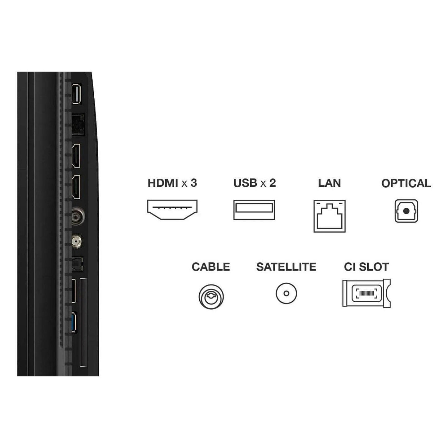 108cm/43" (3840x2160) TCL 43T69C 16:9 LED 60Hz 3x HDMI 1x USB LAN WLAN Google TV Dolby Audio HDR10 Black