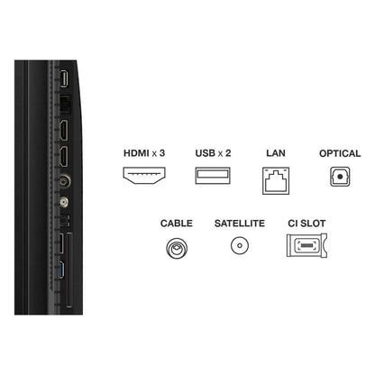 108cm/43" (3840x2160) TCL 43T69C 16:9 LED 60Hz 3x HDMI 1x USB LAN WLAN Google TV Dolby Audio HDR10 Black