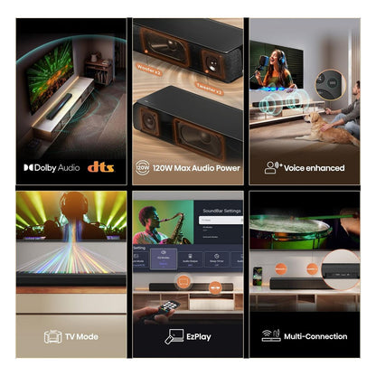 Hisense HS1000 Soundbar (schwarz, Bluetooth, HDMI, USB, AUX, Optisch)