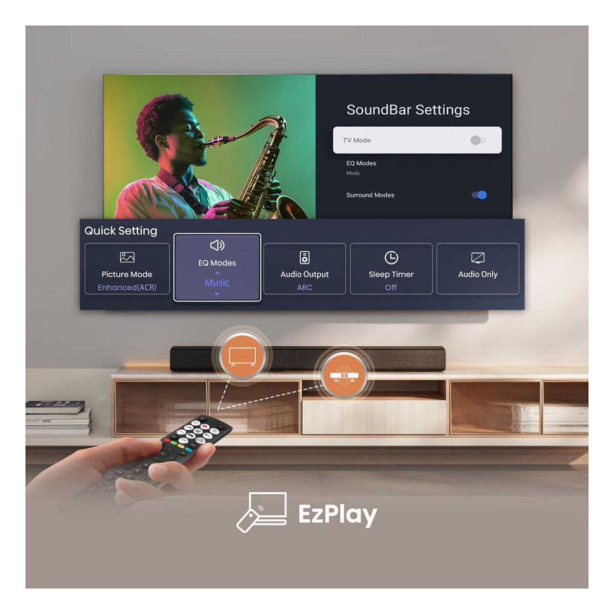 Hisense HS1000 Soundbar (schwarz, Bluetooth, HDMI, USB, AUX, Optisch)