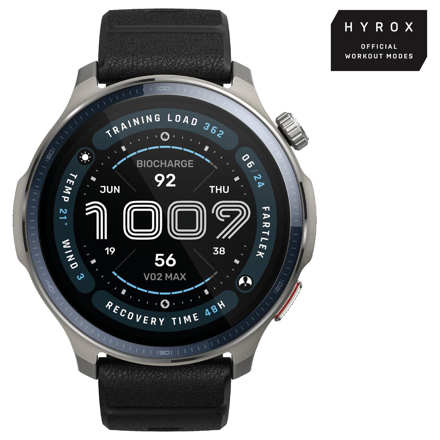 Amazfit Balance 2 48mm Black Smartwatch HYROX-Modus