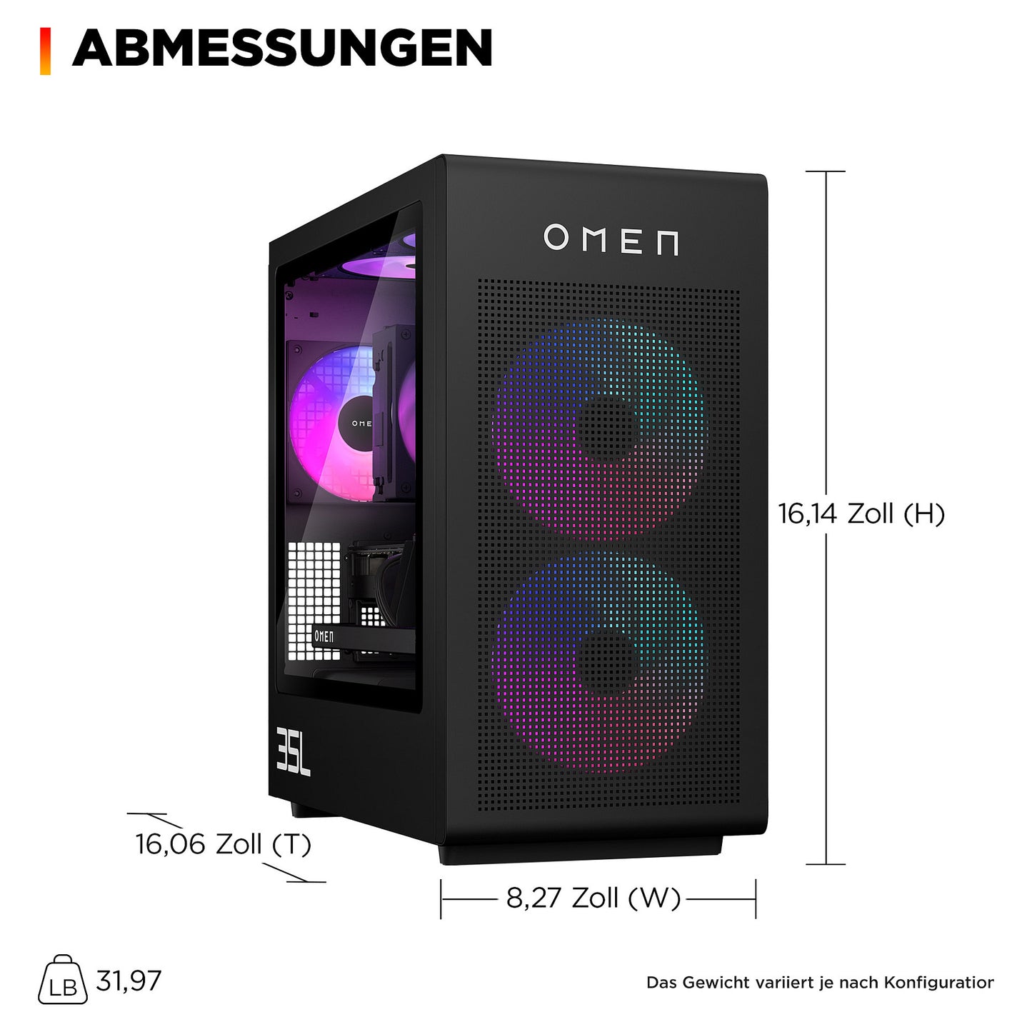 HP OMEN GT16-1470ng 35L Gaming Desktop RYZ7 9800X3D/32GB/1TBSSD/RTX5070/W11Home