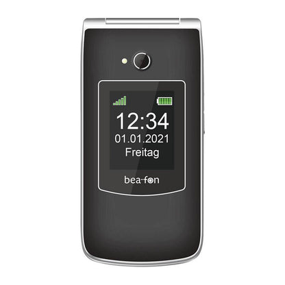 Beafon SL645 - 2G, Silver Line, Grotastenklapphandy, schwarz-silber