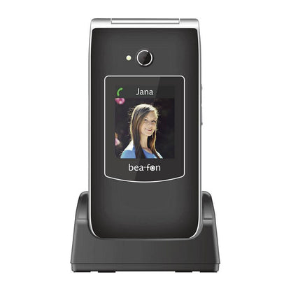 Beafon SL645 - 2G, Silver Line, Grotastenklapphandy, schwarz-silber
